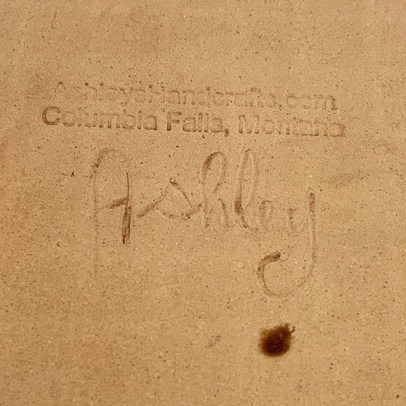 Moose Stoneware Bread Warmer Food Tile w/Basket Hot or Cold Trivet Handcrafted - Picture 7 of 12